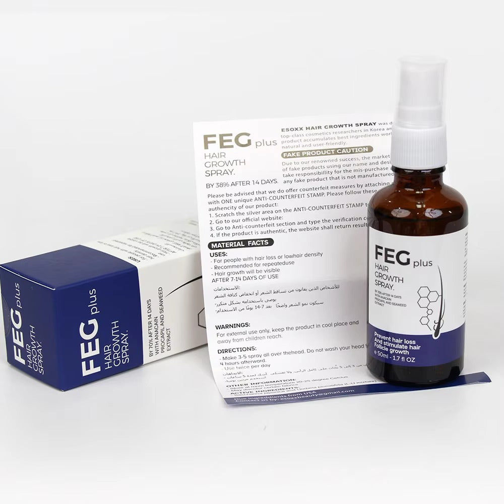 FEG Plus Hair Growth Spray (60ml) – Anti-Hair Loss & Follicle Stimulating Serum