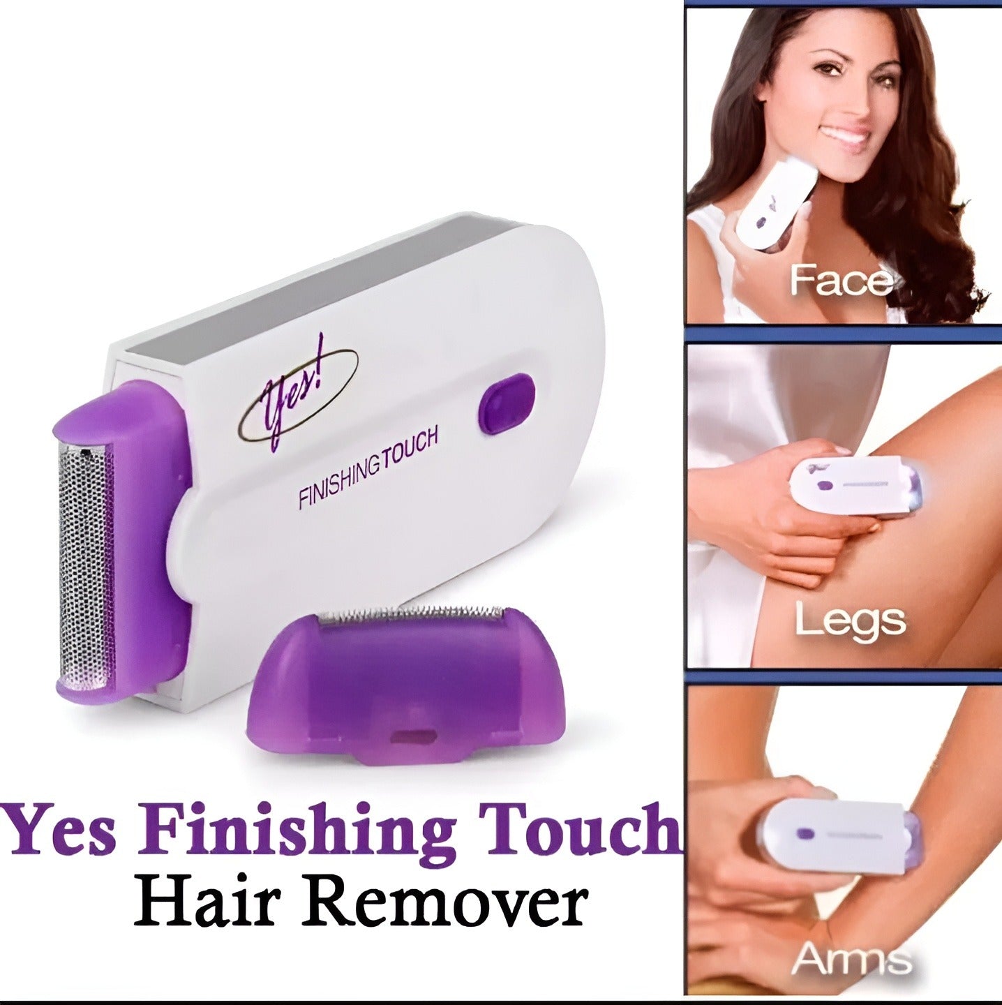 Finishing Touch 2-in-1 Painless Hair Remover – Electric Trimmer & Shaver for Women