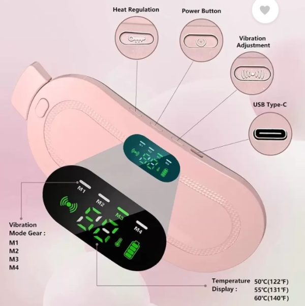 Electric Menstrual Heating Pad for Period Cramp Relief | 3 Heat & 4 Massage Modes