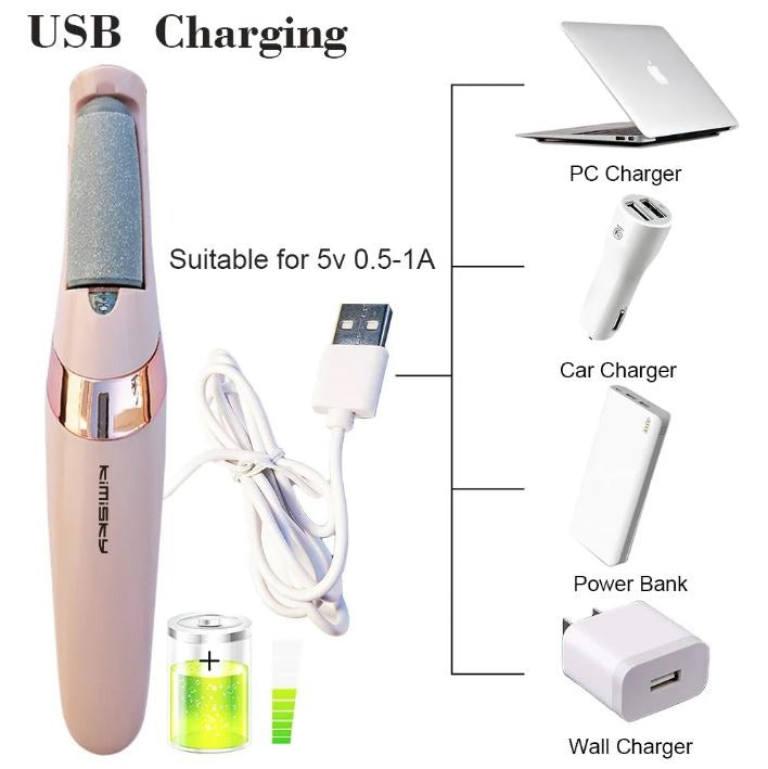 Electric Foot File & Callus Remover | Rechargeable Pedi Foot Care Tool